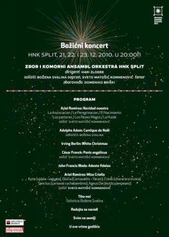Božićni koncert Zbora i Orkestra HNK Split