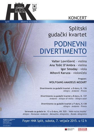 Podnevni divertimento - Splitski gudački kvartet izvodi Mozarta